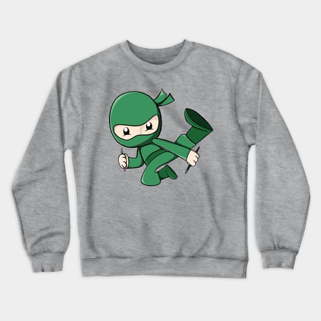 Sculpting Ninja Crewneck Sweatshirt by CraftyNinja